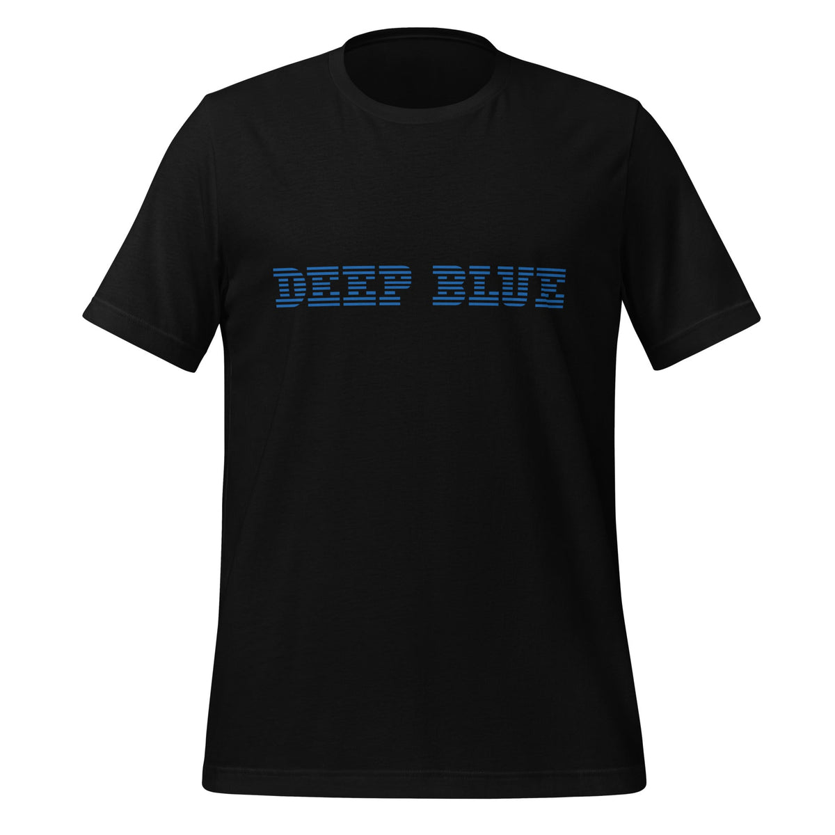 Product mockup photo of the DEEP BLUE T Shirt (unisex) Black / M.
