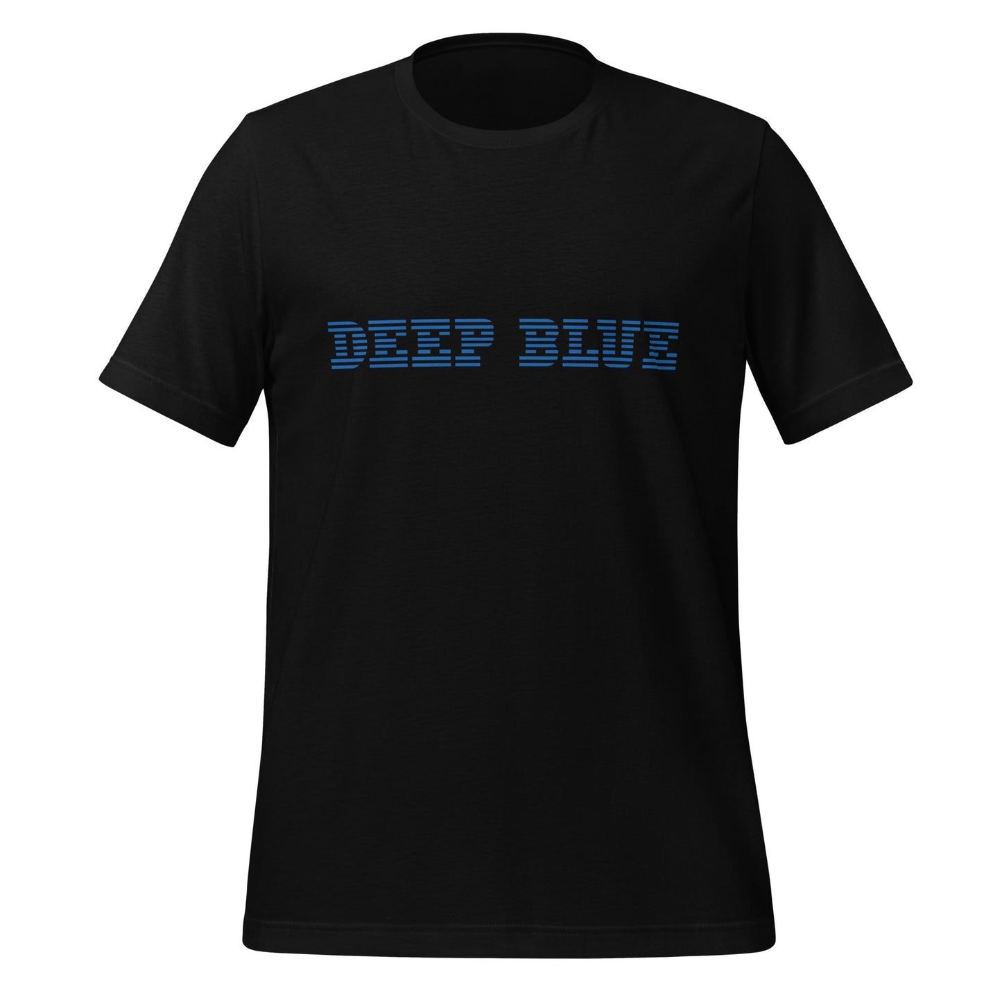 Product mockup photo of the DEEP BLUE T Shirt (unisex) Black / M.