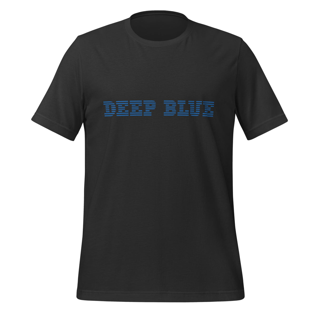 Product mockup photo of the DEEP BLUE T Shirt (unisex) Dark Grey / M.