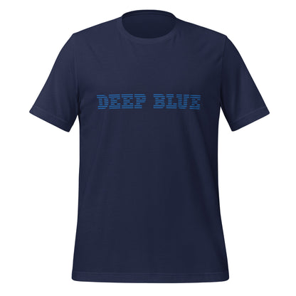 Product mockup photo of the DEEP BLUE T Shirt (unisex) Navy / M.