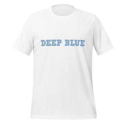 Product mockup photo of the DEEP BLUE T Shirt (unisex) White / M.