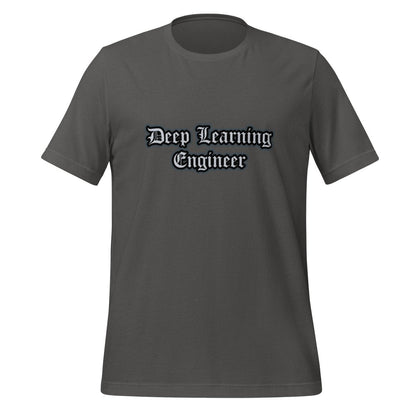 Product mockup photo of the Deep Learning Engineer Gothic T Shirt (unisex) Asphalt / M.
