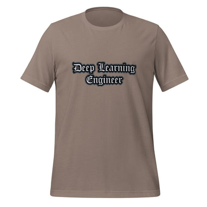 Product mockup photo of the Deep Learning Engineer Gothic T Shirt (unisex) Pebble / M.