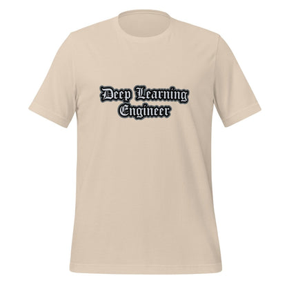 Product mockup photo of the Deep Learning Engineer Gothic T Shirt (unisex) Soft Cream / M.