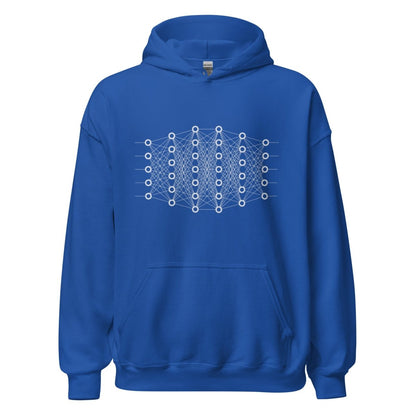 Product mockup photo of the Deep Learning Hoodie 2 (unisex) Royal / M.