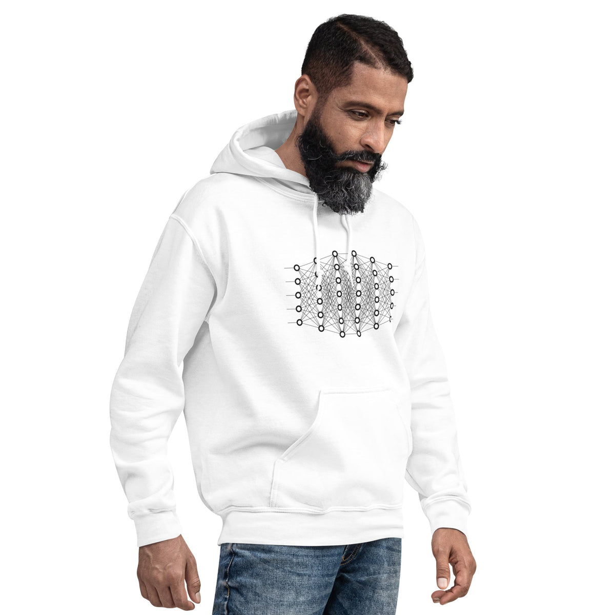 Mockup image of the Deep Learning Hoodie (unisex).