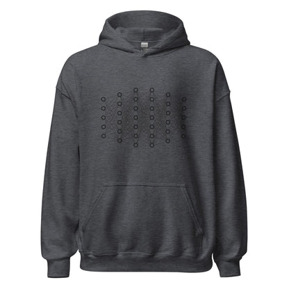 Mockup image of the Deep Learning Hoodie (unisex) Dark Heather / M.