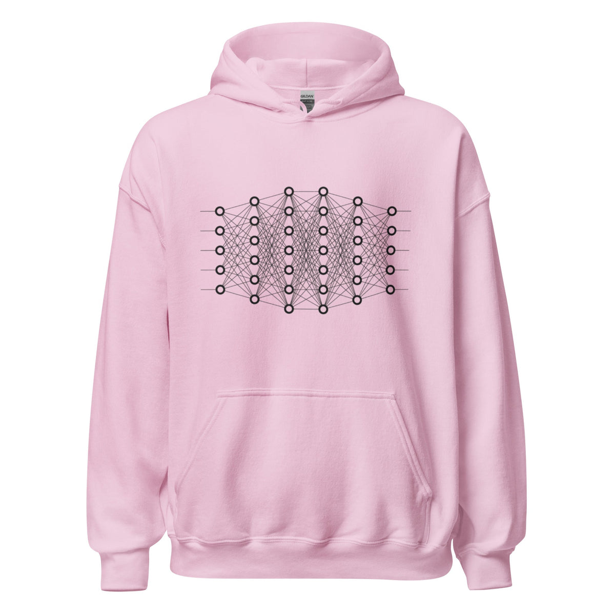 Mockup image of the Deep Learning Hoodie (unisex) Light Pink / M.