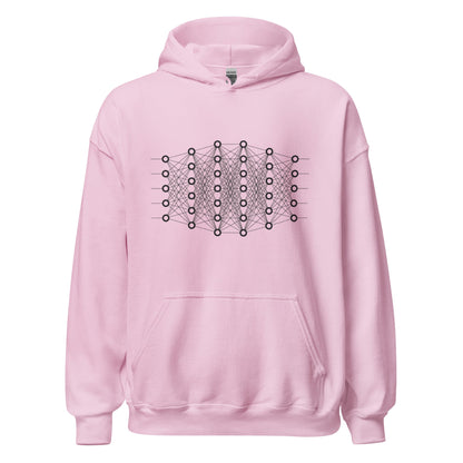 Mockup image of the Deep Learning Hoodie (unisex) Light Pink / M.