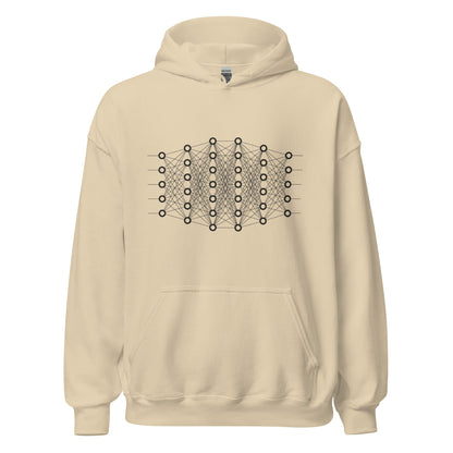 Mockup image of the Deep Learning Hoodie (unisex) Sand / M.