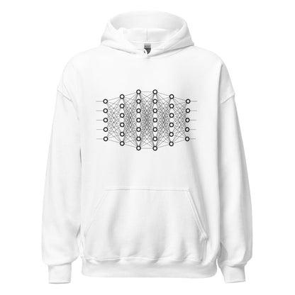 Mockup image of the Deep Learning Hoodie (unisex) White / M.