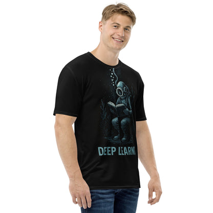 Image of the Deep Learning T-Shirt designed by ChatGPT 4o (men).
