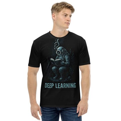 Image of the Deep Learning T-Shirt designed by ChatGPT 4o (men).