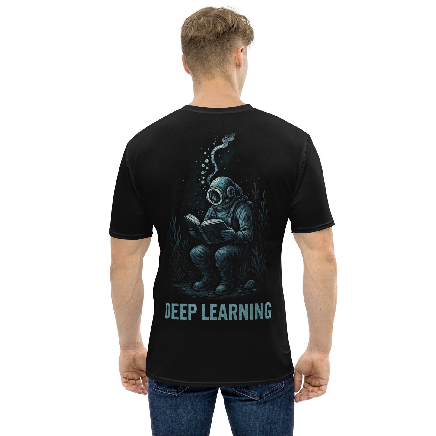 Image of the Deep Learning T-Shirt designed by ChatGPT 4o (men).