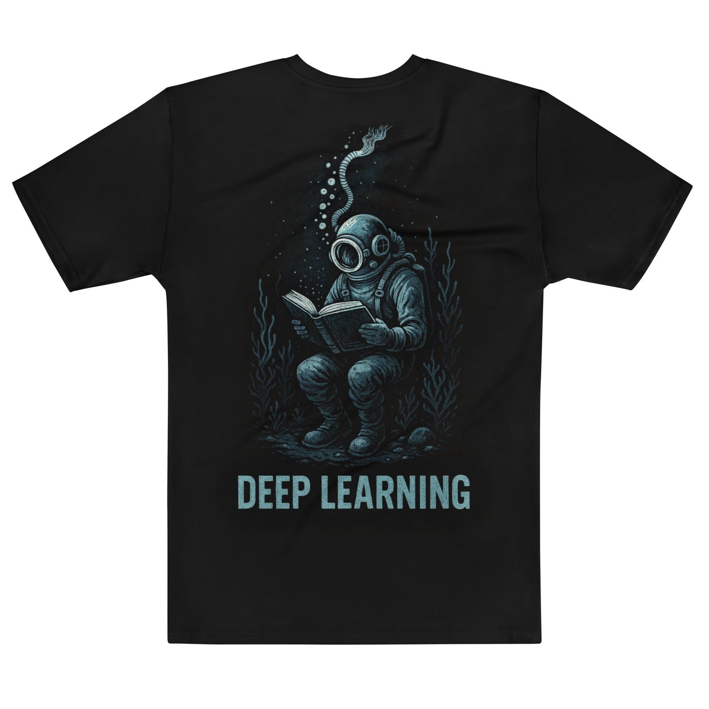 Image of the Deep Learning T-Shirt designed by ChatGPT 4o (men).