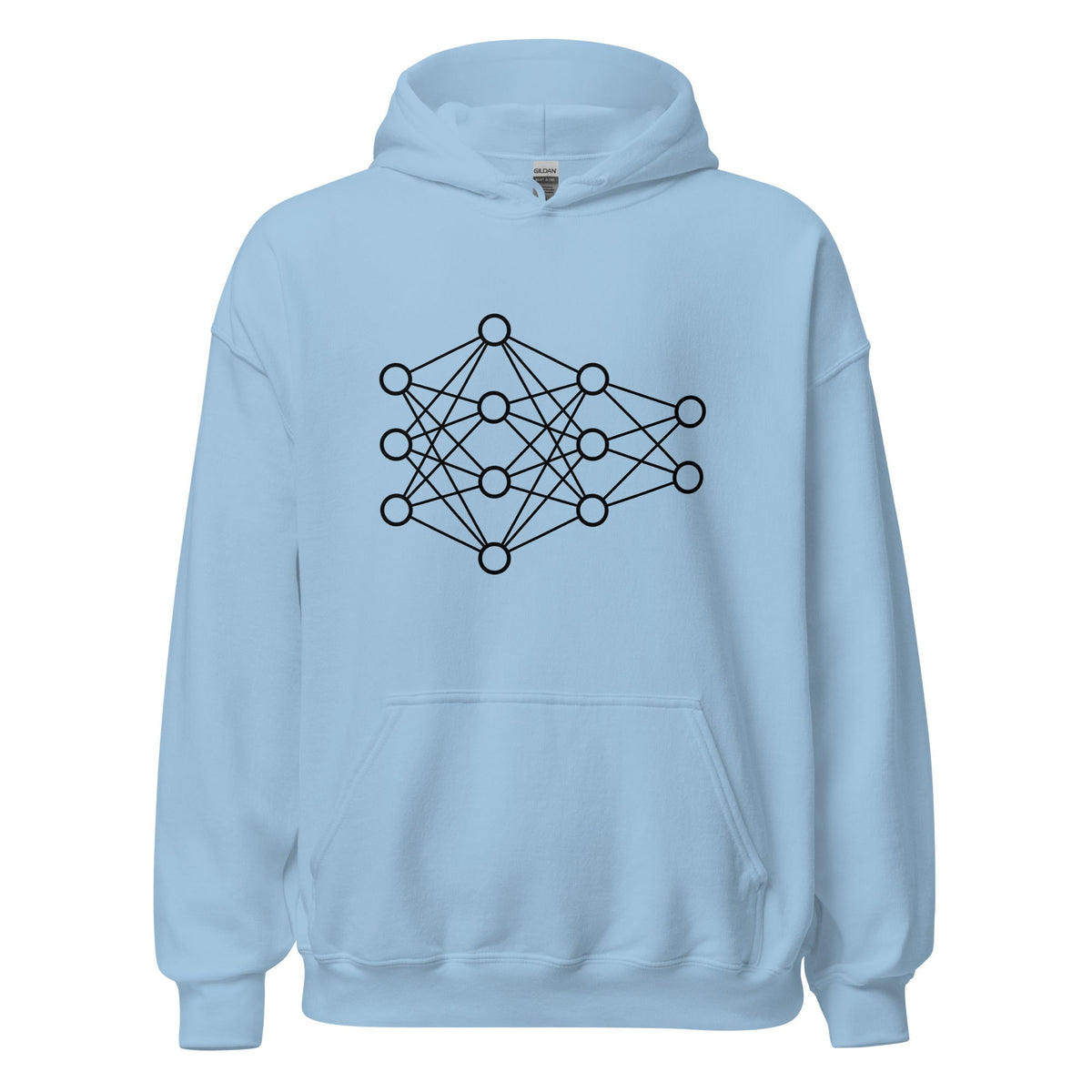 Image of the Deep Neural Network Hoodie 2 (unisex) Light Blue / M.