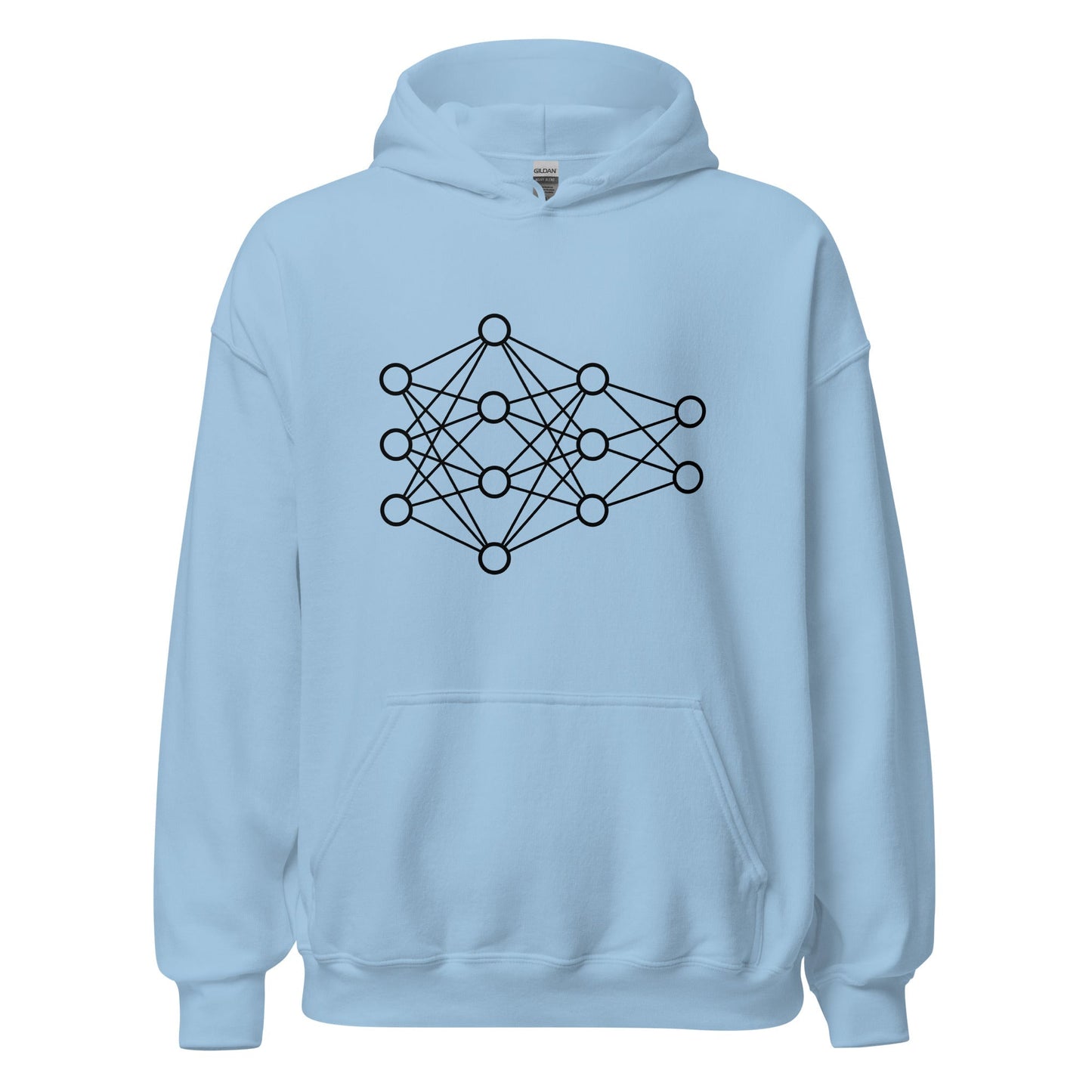 Image of the Deep Neural Network Hoodie 2 (unisex) Light Blue / M.