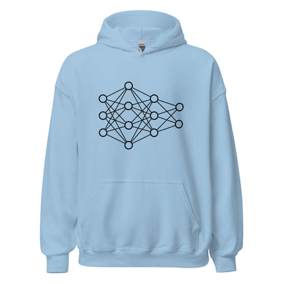 Image of the Deep Neural Network Hoodie 2 (unisex) Light Blue / M.