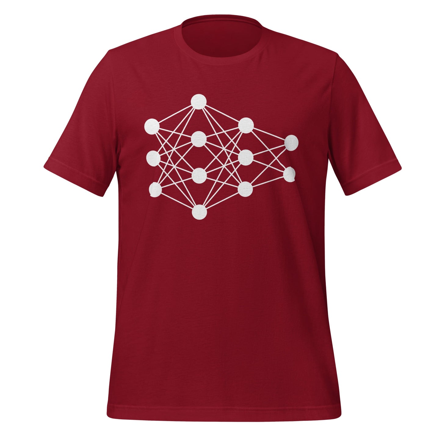 Mockup image of the Deep Neural Network T-Shirt 5 (unisex) Cardinal / M.