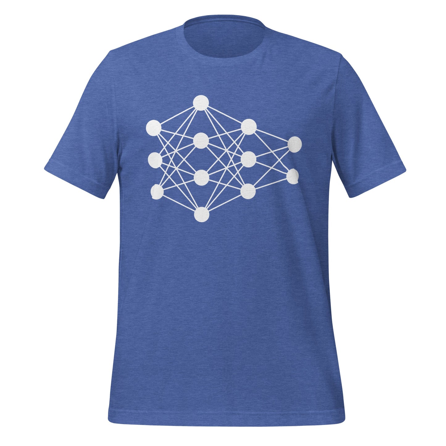 Mockup image of the Deep Neural Network T-Shirt 5 (unisex) Heather True Royal / M.