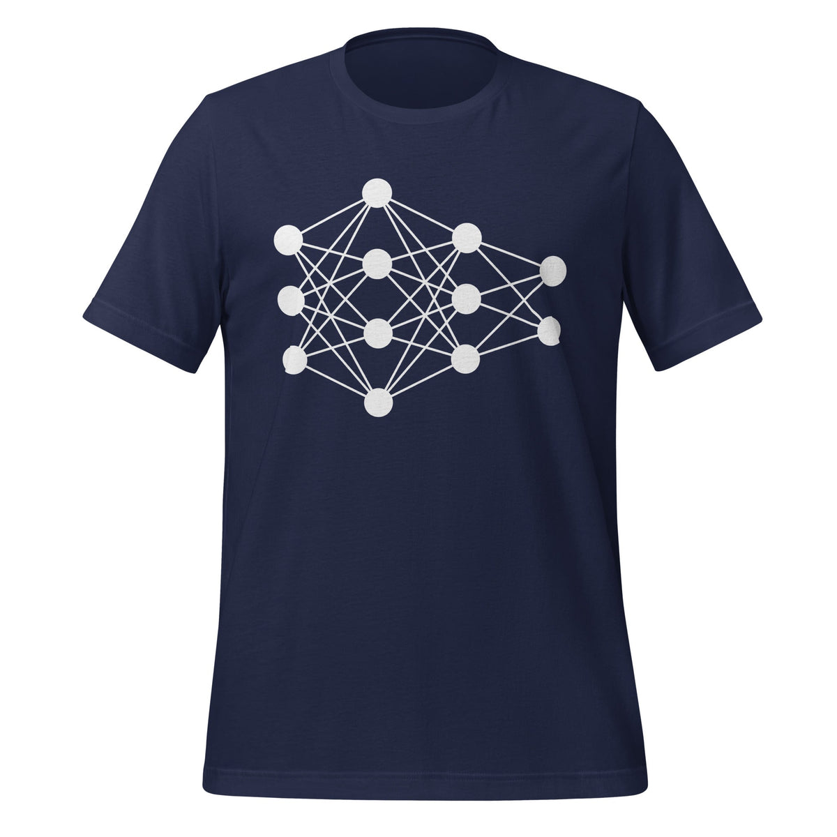 Mockup image of the Deep Neural Network T-Shirt 5 (unisex) Navy / M.