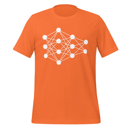 Mockup image of the Deep Neural Network T-Shirt 5 (unisex) Orange / M.