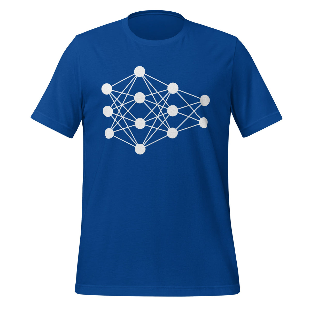Mockup image of the Deep Neural Network T-Shirt 5 (unisex) True Royal / M.