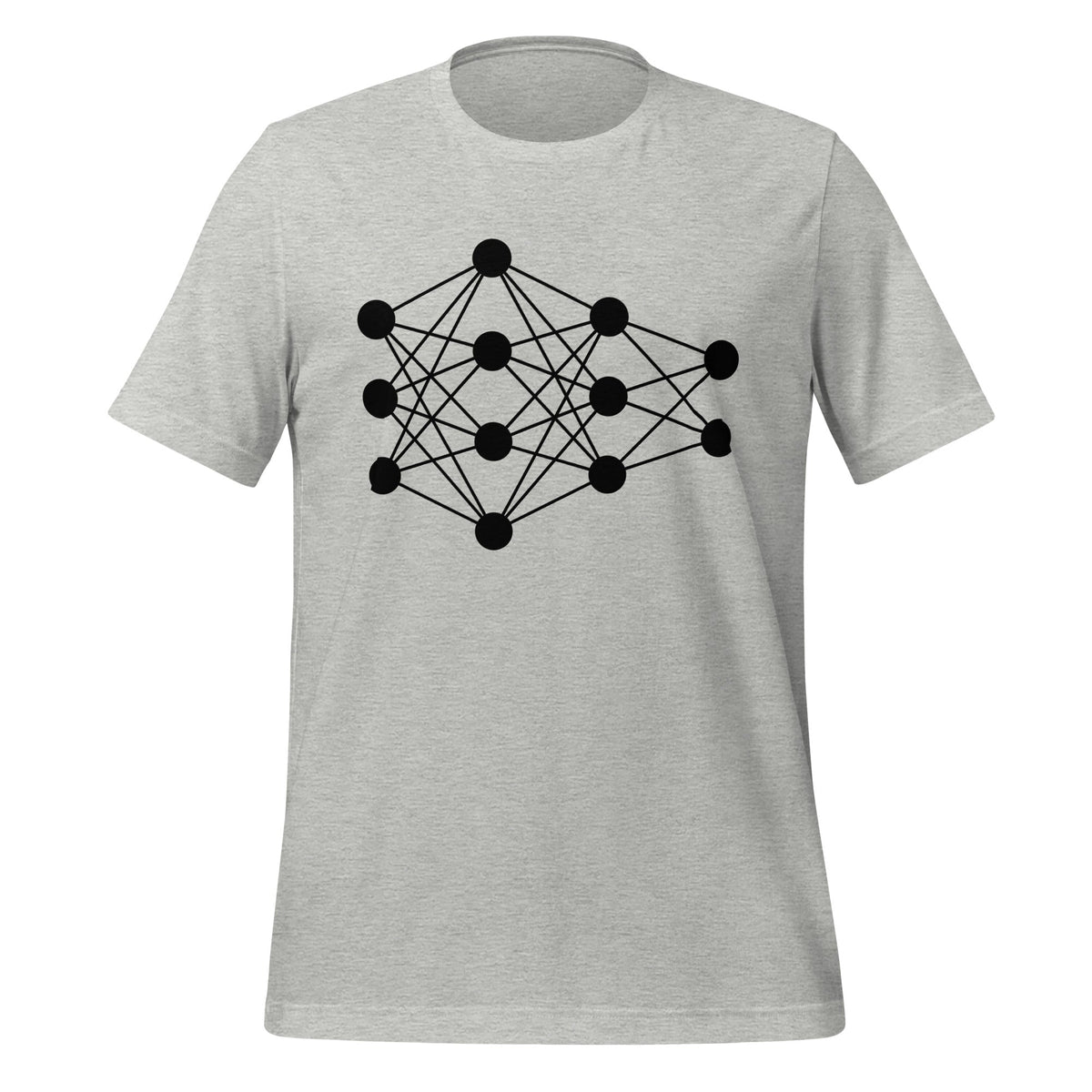 Product mockup photo of the Deep Neural Network T Shirt 6 (unisex) Athletic Heather / M.