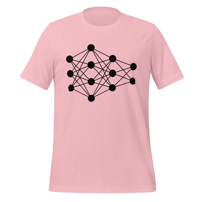 Product mockup photo of the Deep Neural Network T Shirt 6 (unisex) Pink / M.