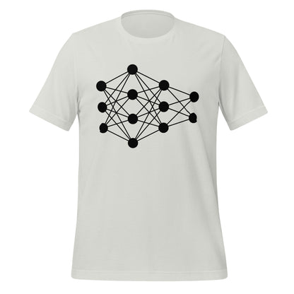 Product mockup photo of the Deep Neural Network T Shirt 6 (unisex) Silver / M.