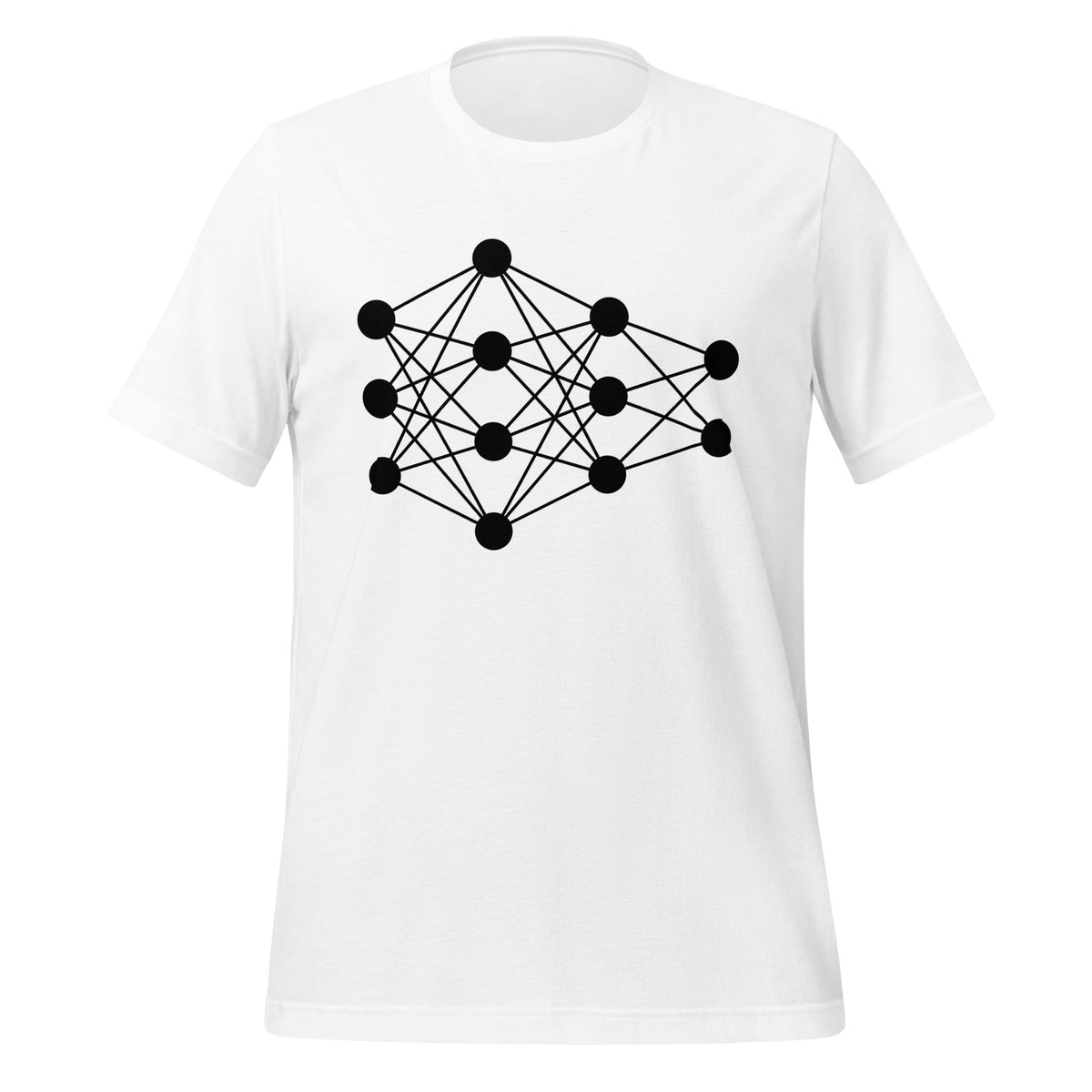 Product mockup photo of the Deep Neural Network T Shirt 6 (unisex) White / M.