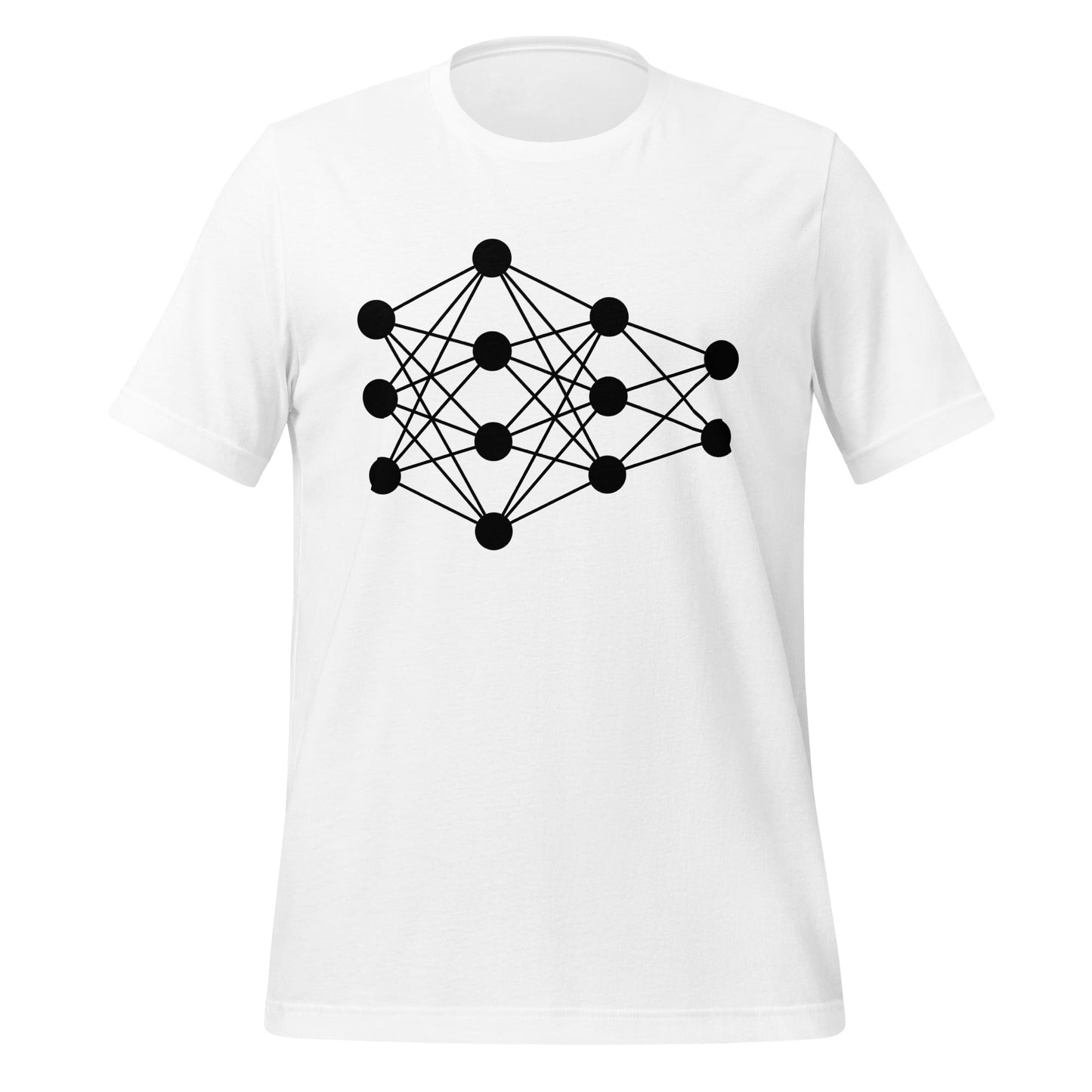 Product mockup photo of the Deep Neural Network T Shirt 6 (unisex) White / M.