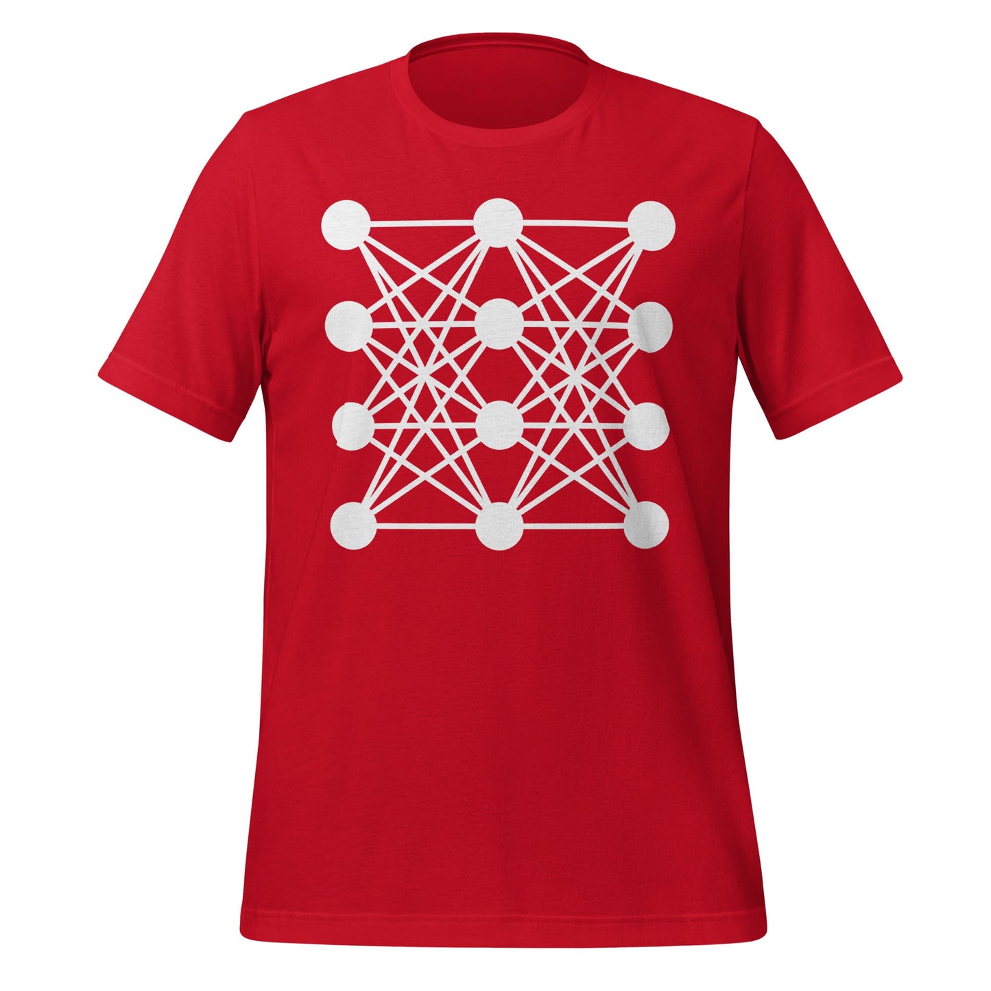 Image of the Deep Neural Network T-Shirt 7 (unisex) Red / M.