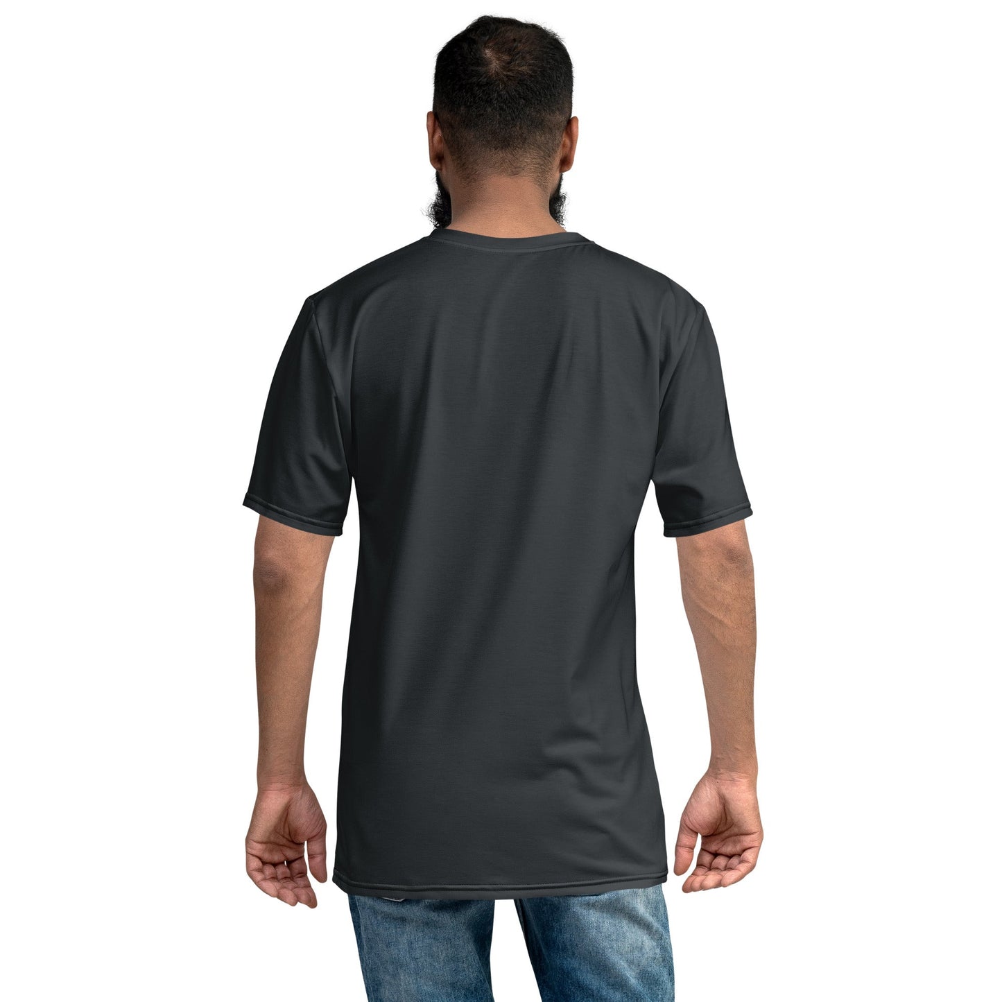 Product mockup photo of the Deep Research Robot T Shirt (men).