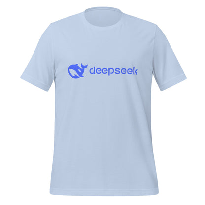 Product mockup photo of the DeepSeek Logo T Shirt (unisex) Baby Blue / M.