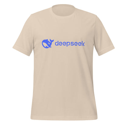 Product mockup photo of the DeepSeek Logo T Shirt (unisex) Soft Cream / M.