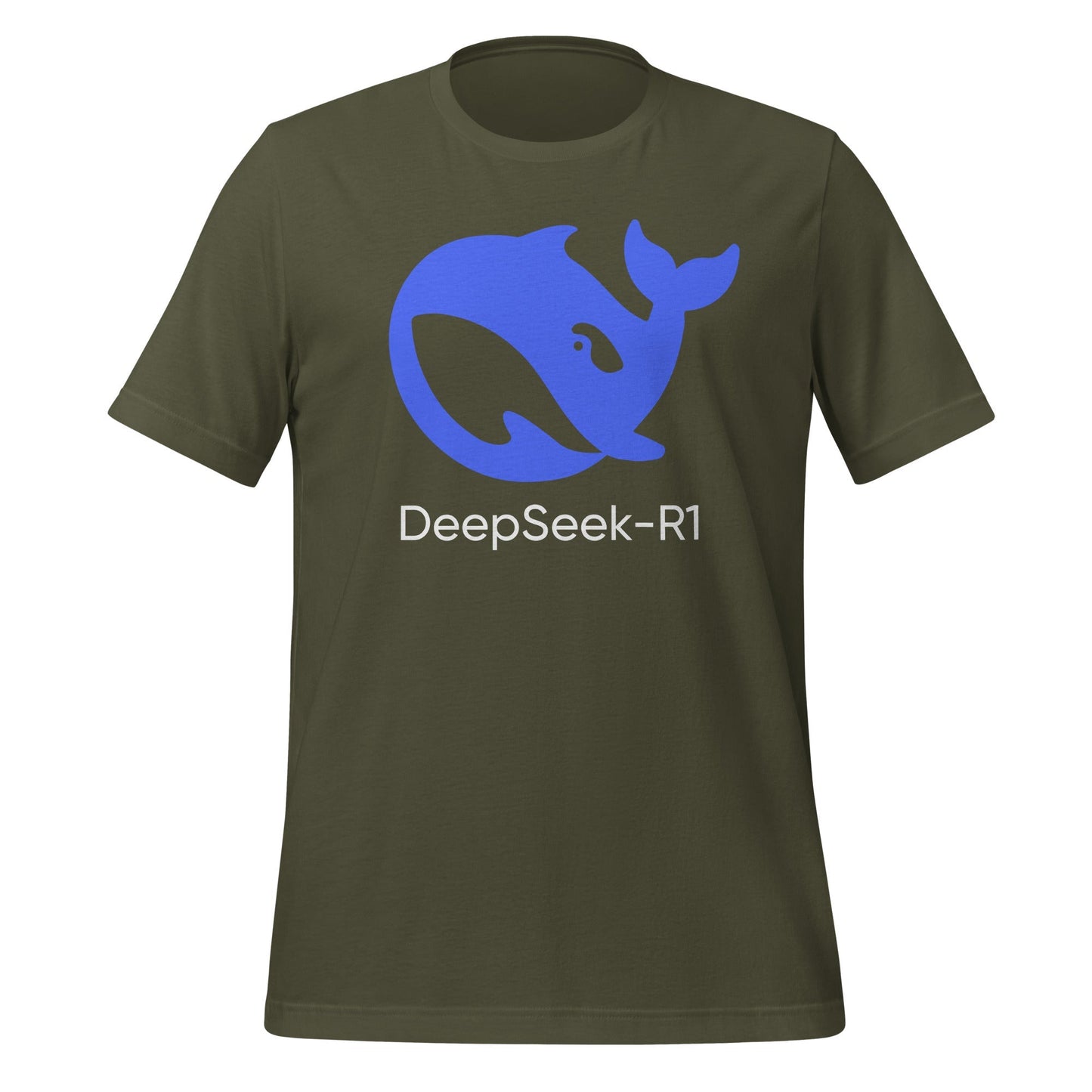 Image of the DeepSeek-R1 T-Shirt (unisex) Military Green / M.