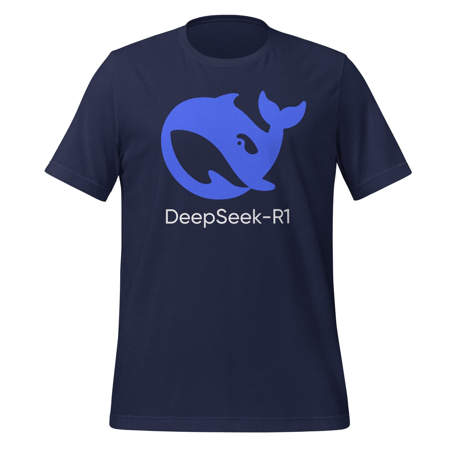 Image of the DeepSeek-R1 T-Shirt (unisex) Navy / M.