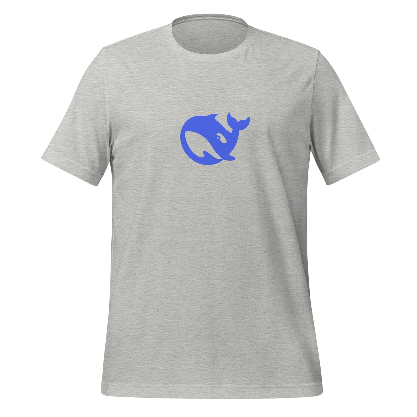 Product mockup photo of the DeepSeek T Shirt 2 (unisex) Athletic Heather / M.