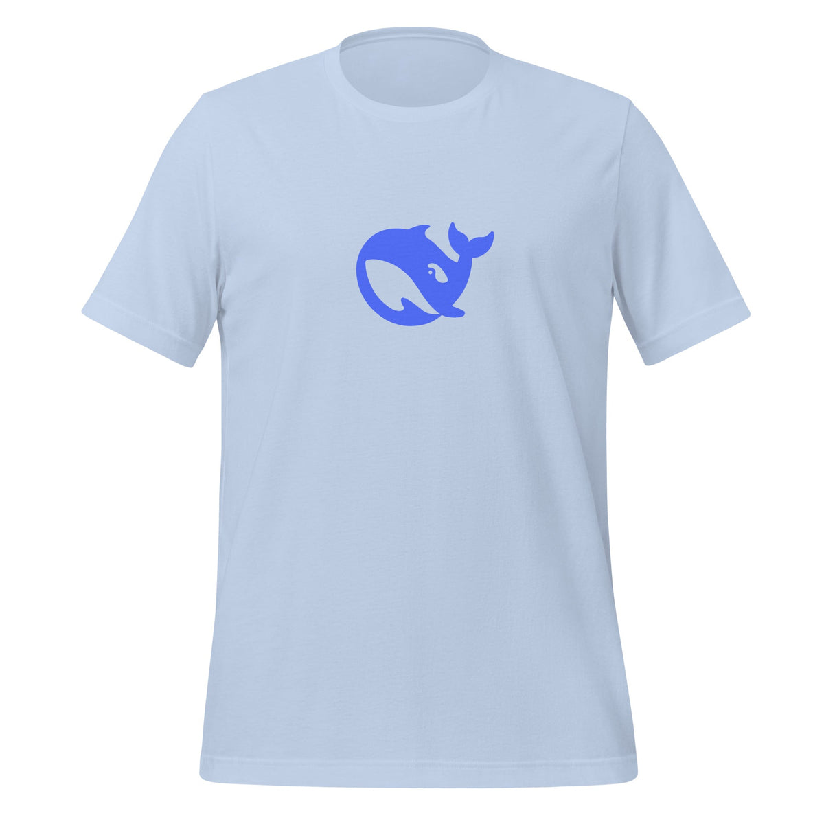 Product mockup photo of the DeepSeek T Shirt 2 (unisex) Baby Blue / M.