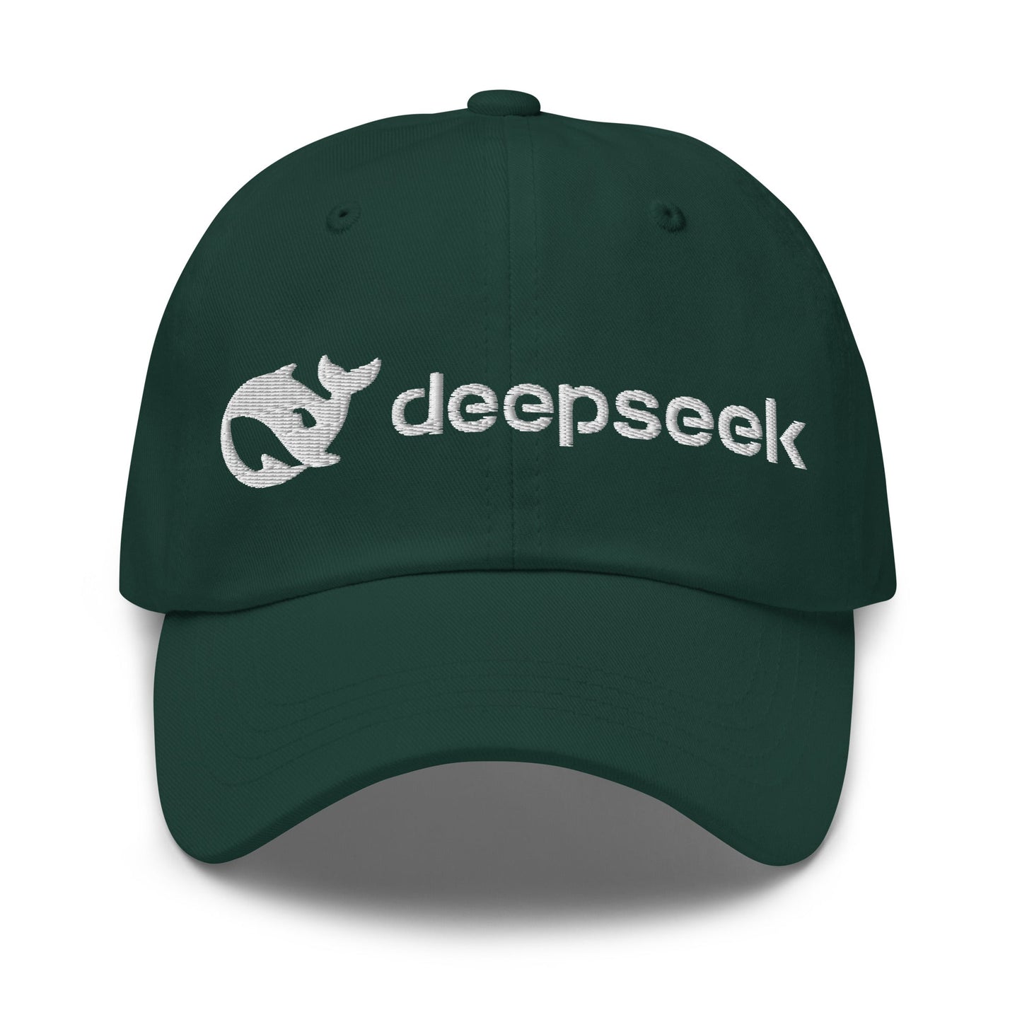 Image of the DeepSeek White Logo Cap Spruce.