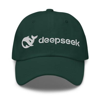 Image of the DeepSeek White Logo Cap Spruce.