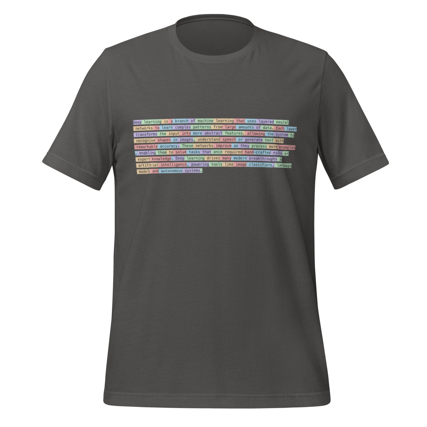 Image of the Definition of Deep Learning Tokenized T-Shirt (unisex).