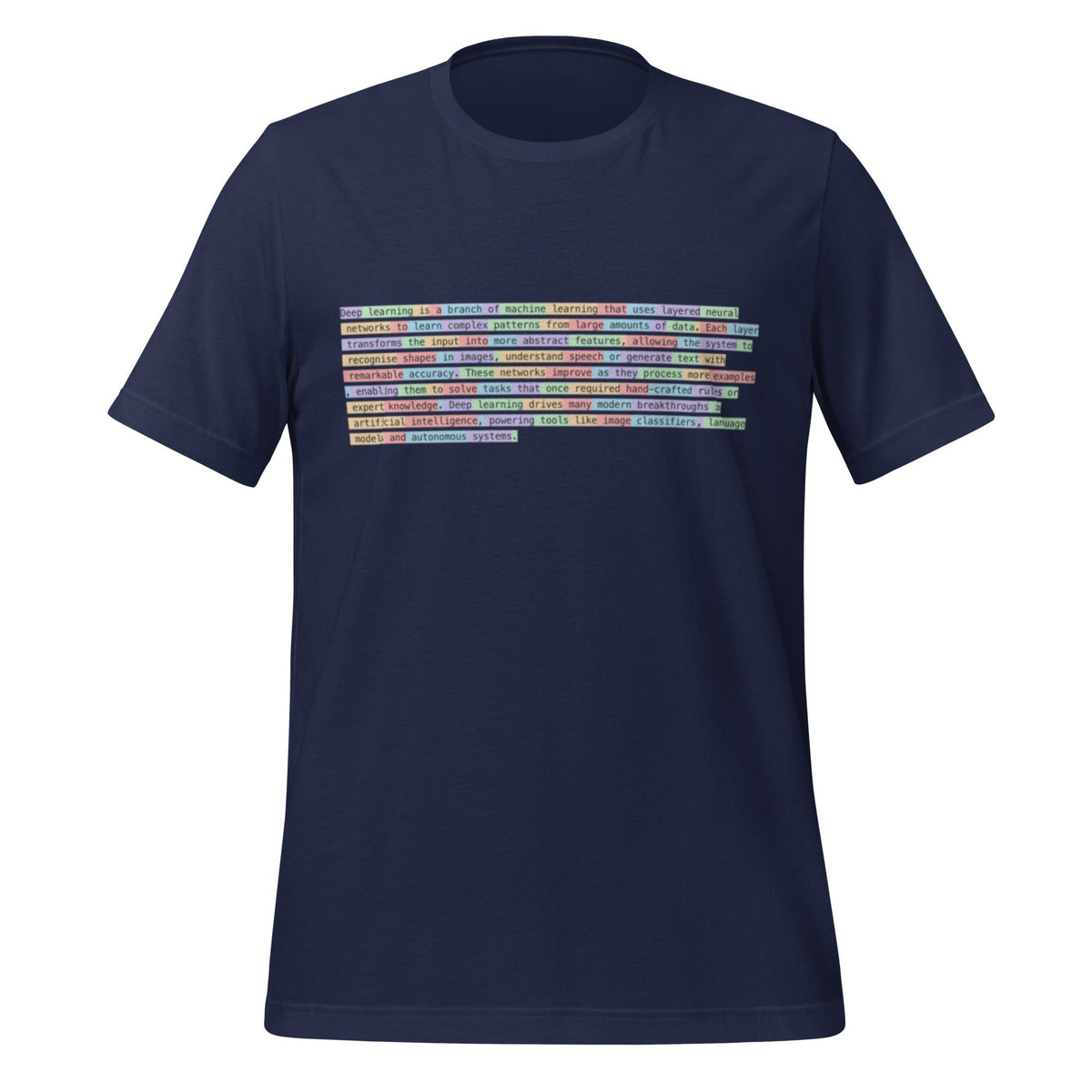 Image of the Definition of Deep Learning Tokenized T-Shirt (unisex).