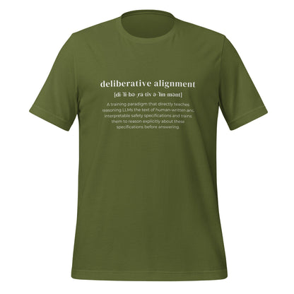 Image of the Definition of Deliberative Alignment T-Shirt (unisex) Olive / M.