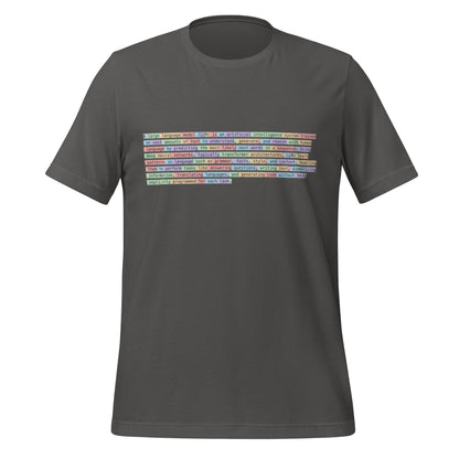 Image of the Definition of Large Language Model (LLM) Tokenized T-Shirt (unisex) Asphalt / S.