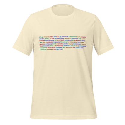 Image of the Definition of Large Language Model (LLM) Tokenized T-Shirt (unisex) Natural / XS.