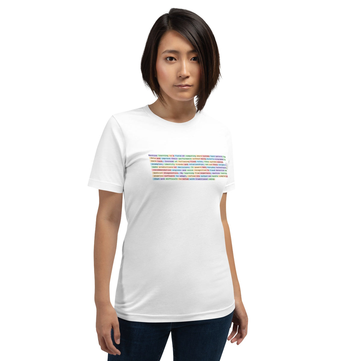 Image of the Definition of Machine Learning Tokenized T-Shirt (unisex).