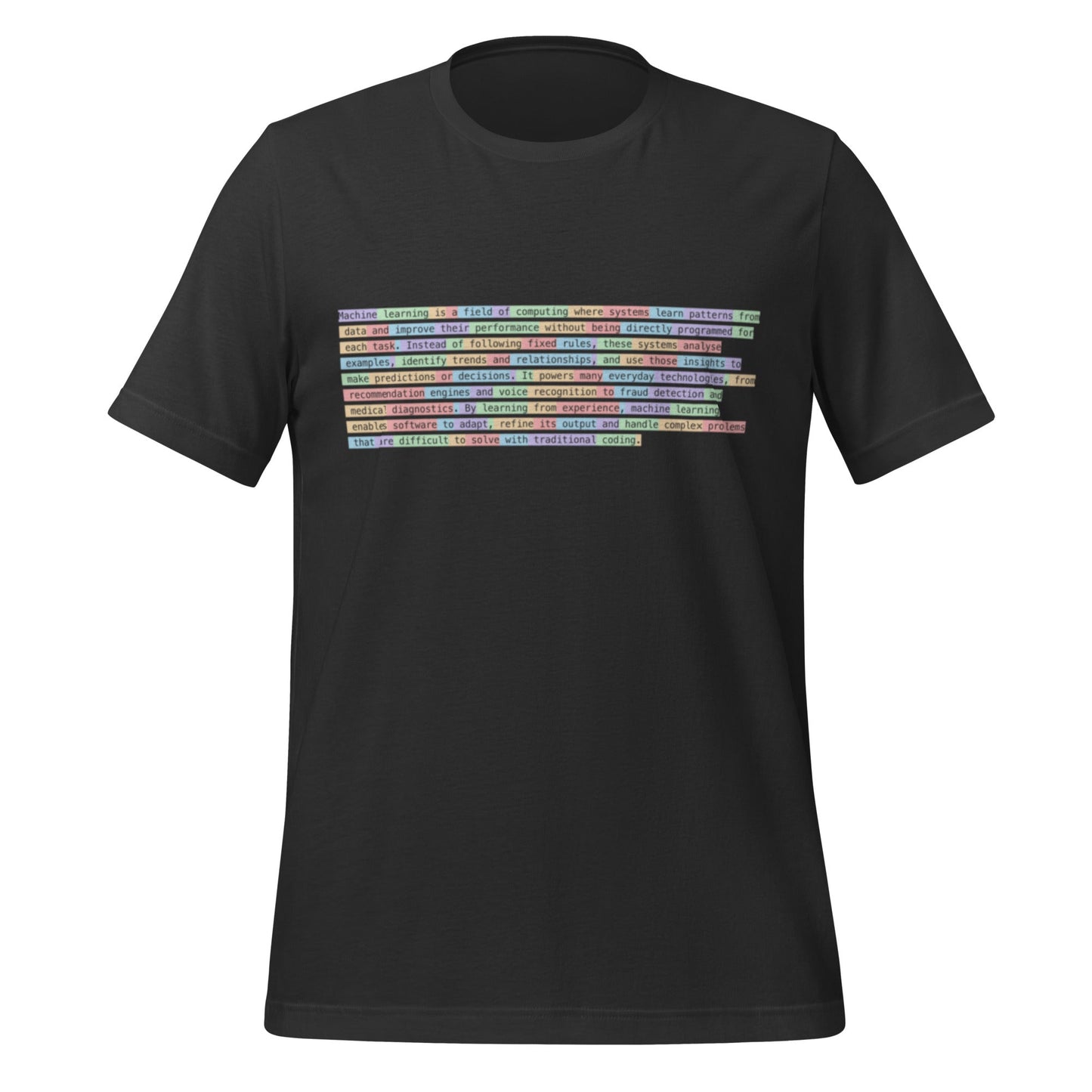 Image of the Definition of Machine Learning Tokenized T-Shirt (unisex) Dark Grey / M.