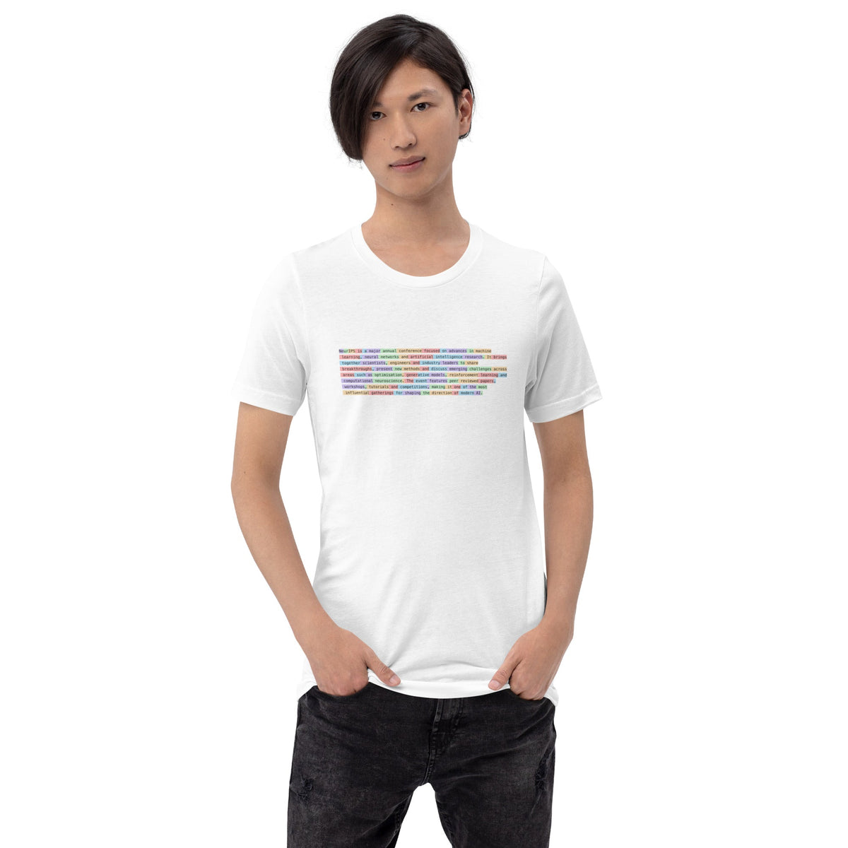 Image of the Definition of NeurIPS Tokenized T-Shirt (unisex).